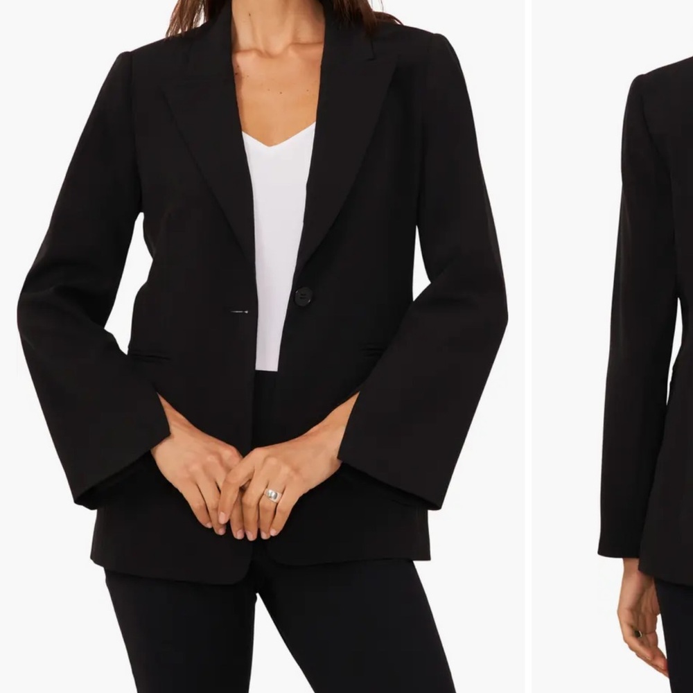 Halogen black classic summer blazer nwt $129 sz large